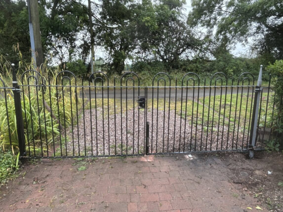 Double Decorative steel gates (made to Match)