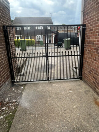 Decorative double steel gates