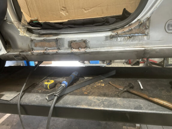 Weld repair on car